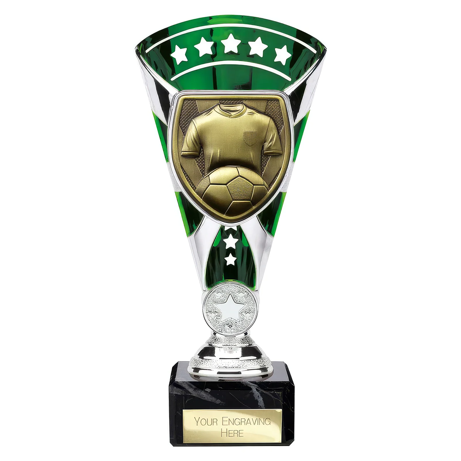 TE24206 Cobra Star Cup Football Shirt & Ball Silver & Green - Image 1