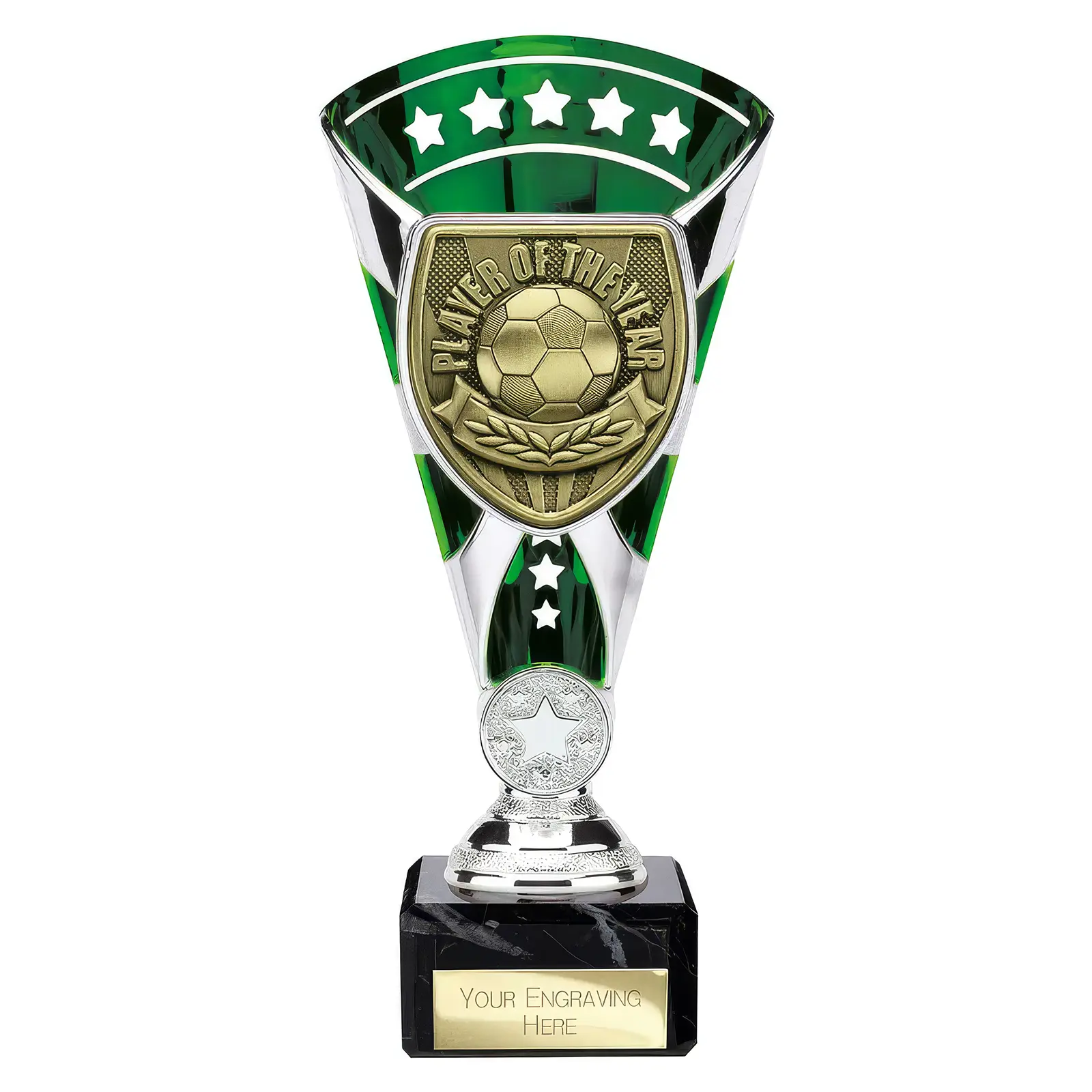 TE25111 Cobra Star Cup Player of Year Silver & Green - Image 1