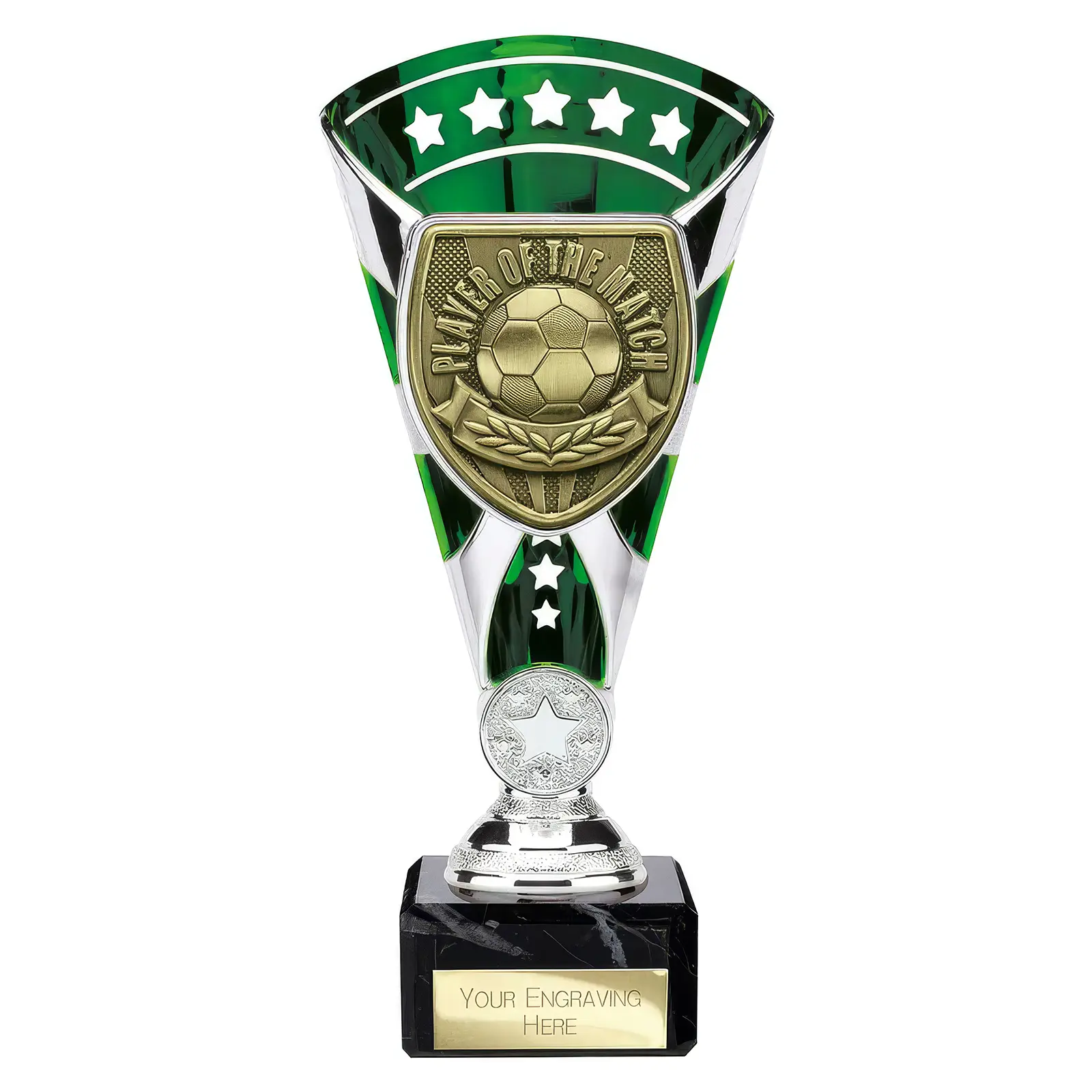 TE25113 Cobra Star Cup Player of Match Silver & Green - Image 1