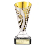 Defender Football Trophy Cup Silver & Gold