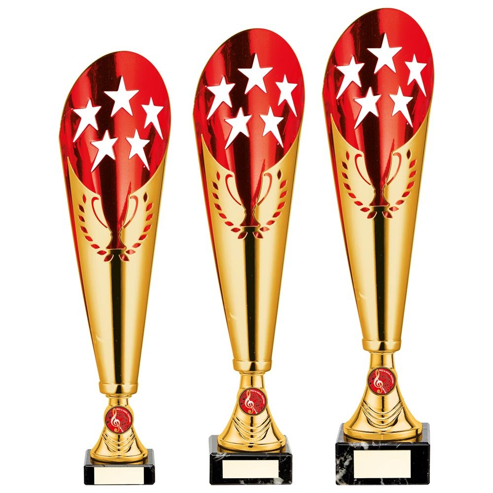 TR20551.jpg Legendary Lazer Cut Metal Cup Gold & Red - Image 1