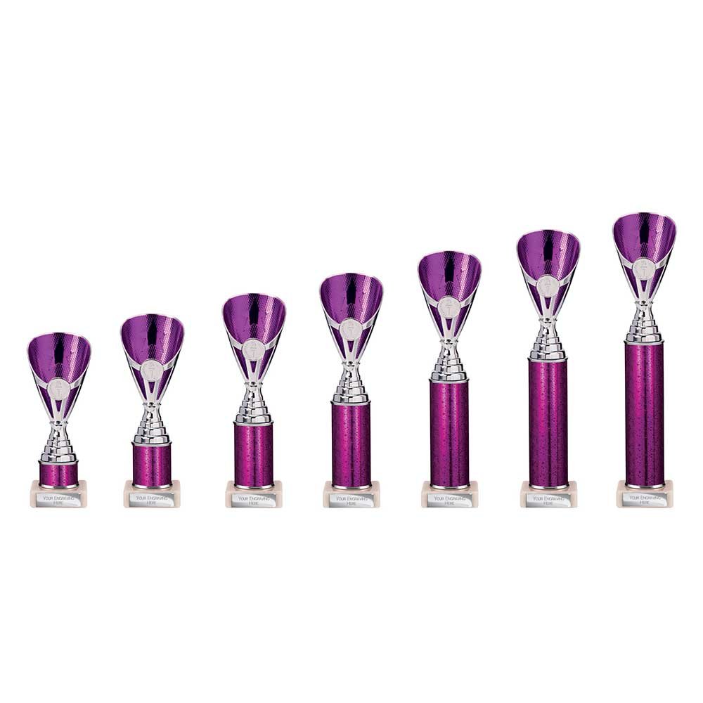 TR23563.jpg Rising Stars Plastic Trophy Purple - Image 1