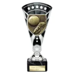 Cobra Star Cup Football Boot & Ball Silver & Black