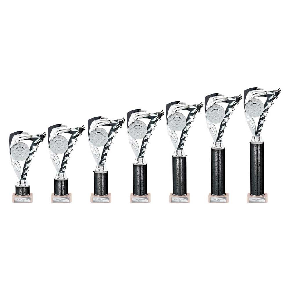 TR24518.jpg Frenzy Multisport Tube Trophy Silver & Black - Image 1