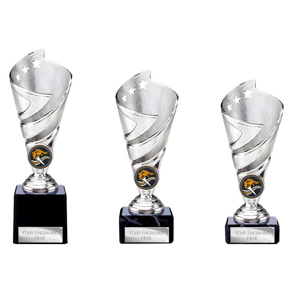 TR24527.jpg Hurricane Multisport Plastic Cup Silver - Image 1