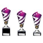 Hurricane Multisport Plastic Cup Silver & Purple