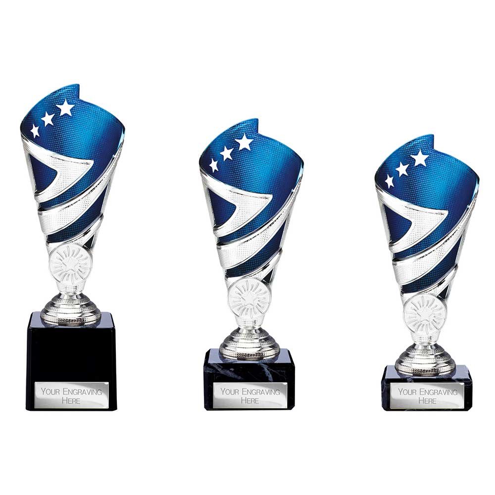 TR24531.jpg Hurricane Multisport Plastic Cup Silver & Blue - Image 1
