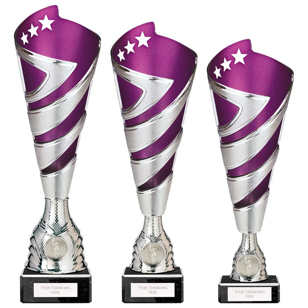 TR24535.jpg Hurricane Altitude Plastic Cup Silver & Purple - Image 1