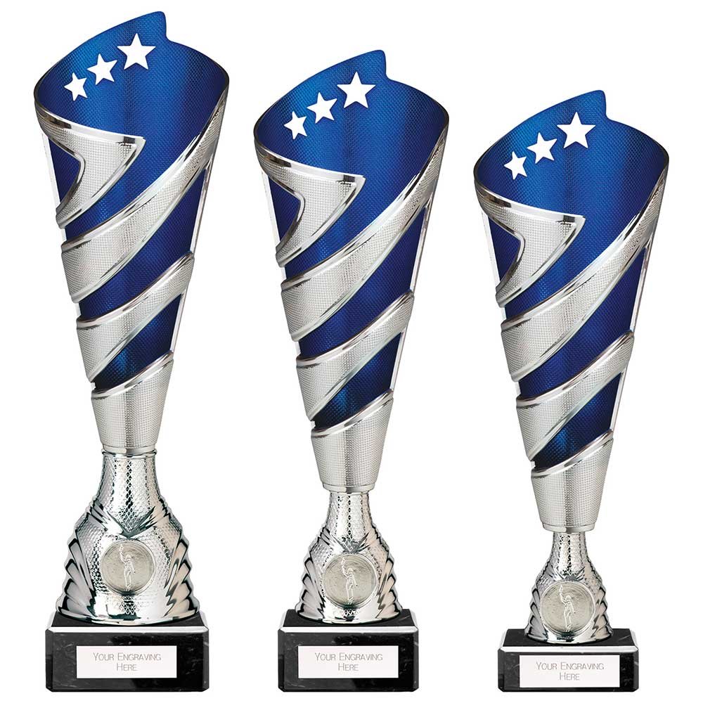 TR24538.jpg Hurricane Altitude Plastic Cup Silver & Blue - Image 1