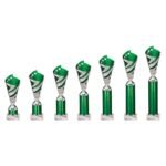 Hurricane Multisport Plastic Tube Cup Silver & Green