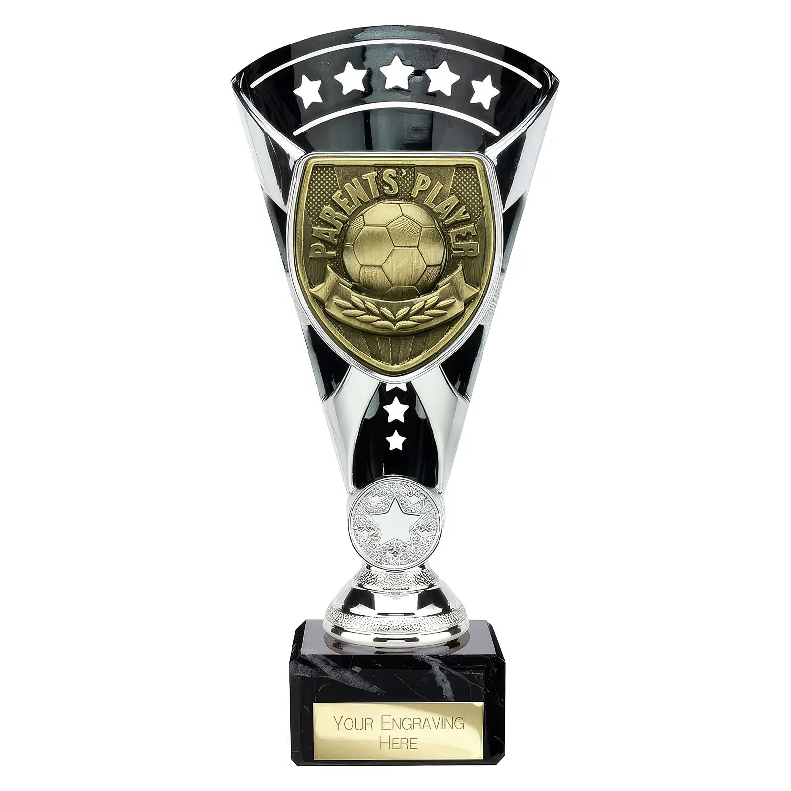 TR25108 Cobra Star Cup Parents Player Silver & Black - Image 1