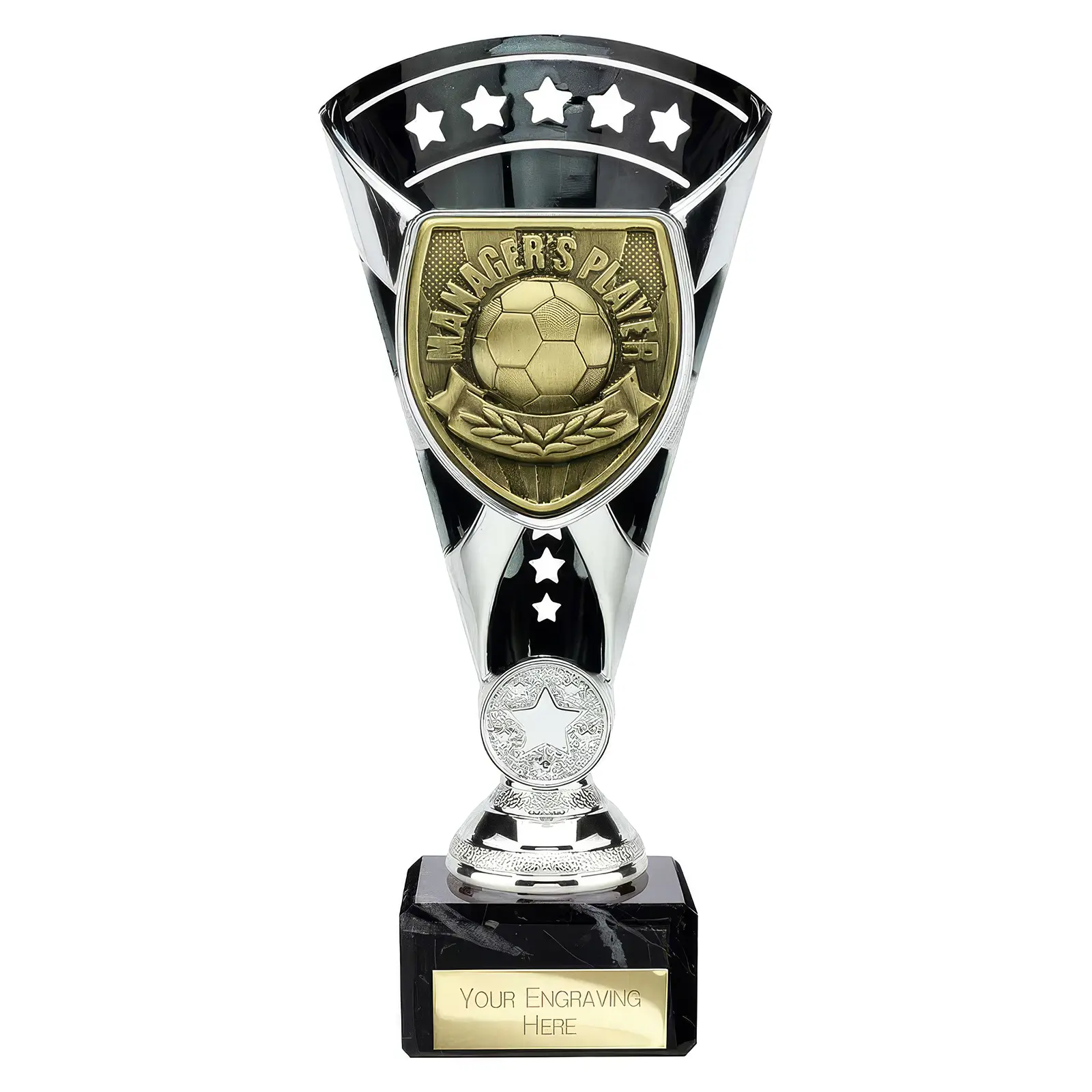 TR25109 Cobra Star Cup Managers Player Silver & Black - Image 1