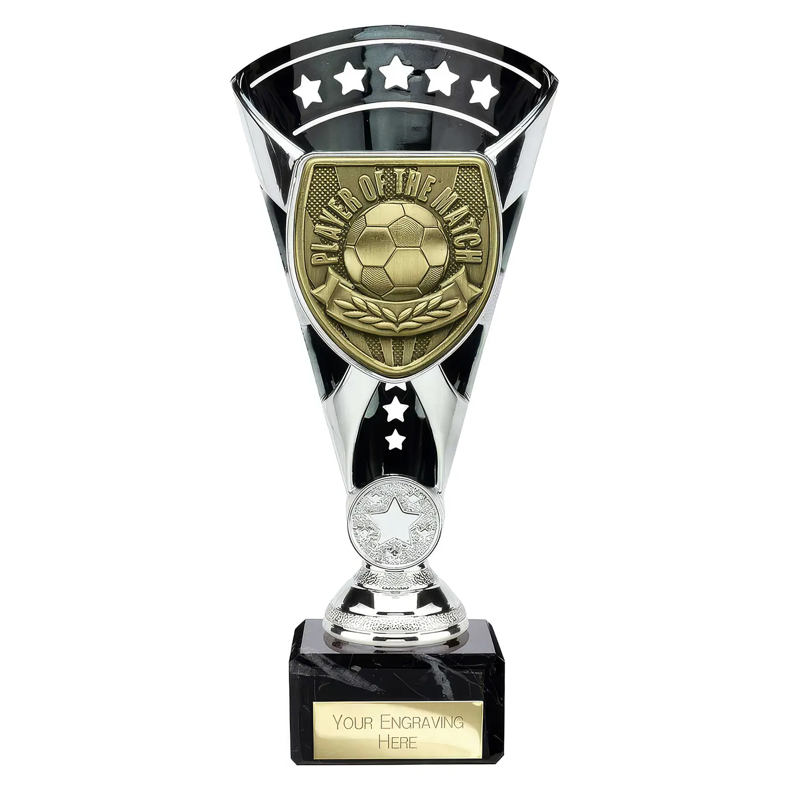 TR25113 Cobra Star Cup Player of Match Silver & Black - Image 1