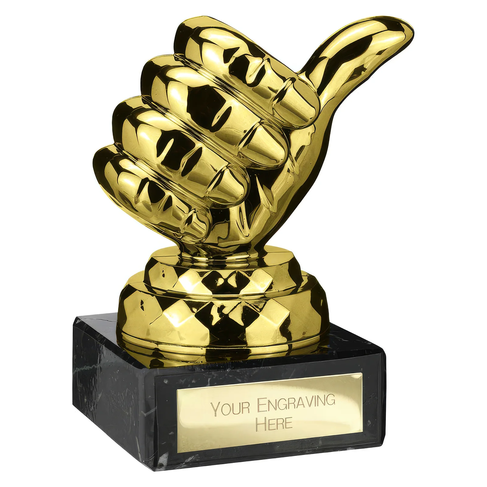 TR25528A Thumbs Up Trophy Gold 125mm - Image 1