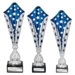 Galaxy Laser Trophy Silver & Blue