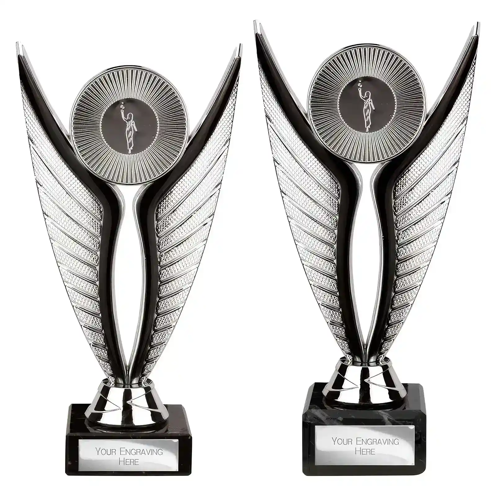 TR25558 Eagle Trophy Silver & Black - Image 1