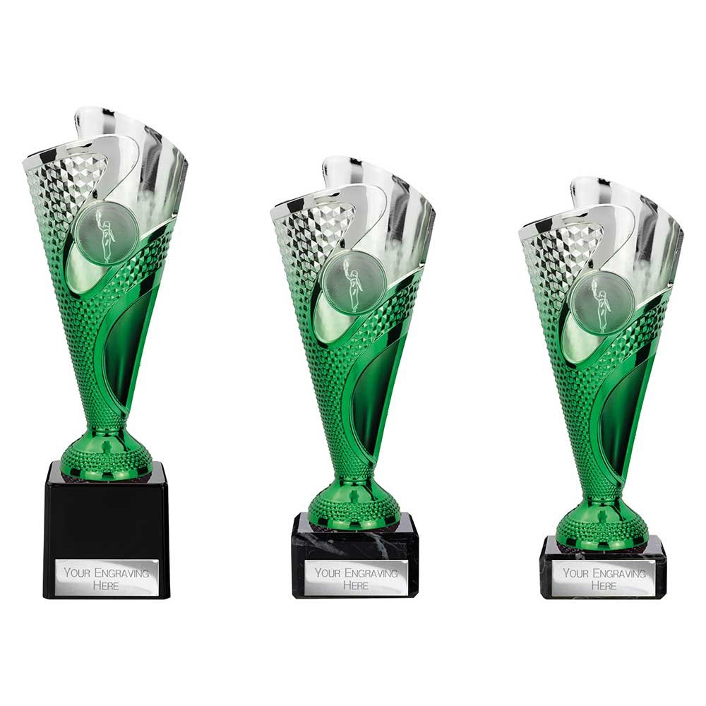 TR25559.jpg Rodeo Trophy Silver & Green - Image 1