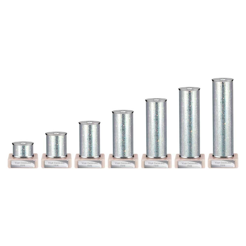 TR25570.jpg Superstars Tube Trophy Silver - Image 1