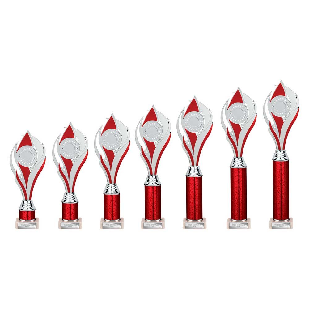 TR25580.jpg Volcano Multisport Tube Trophy Silver & Red - Image 1