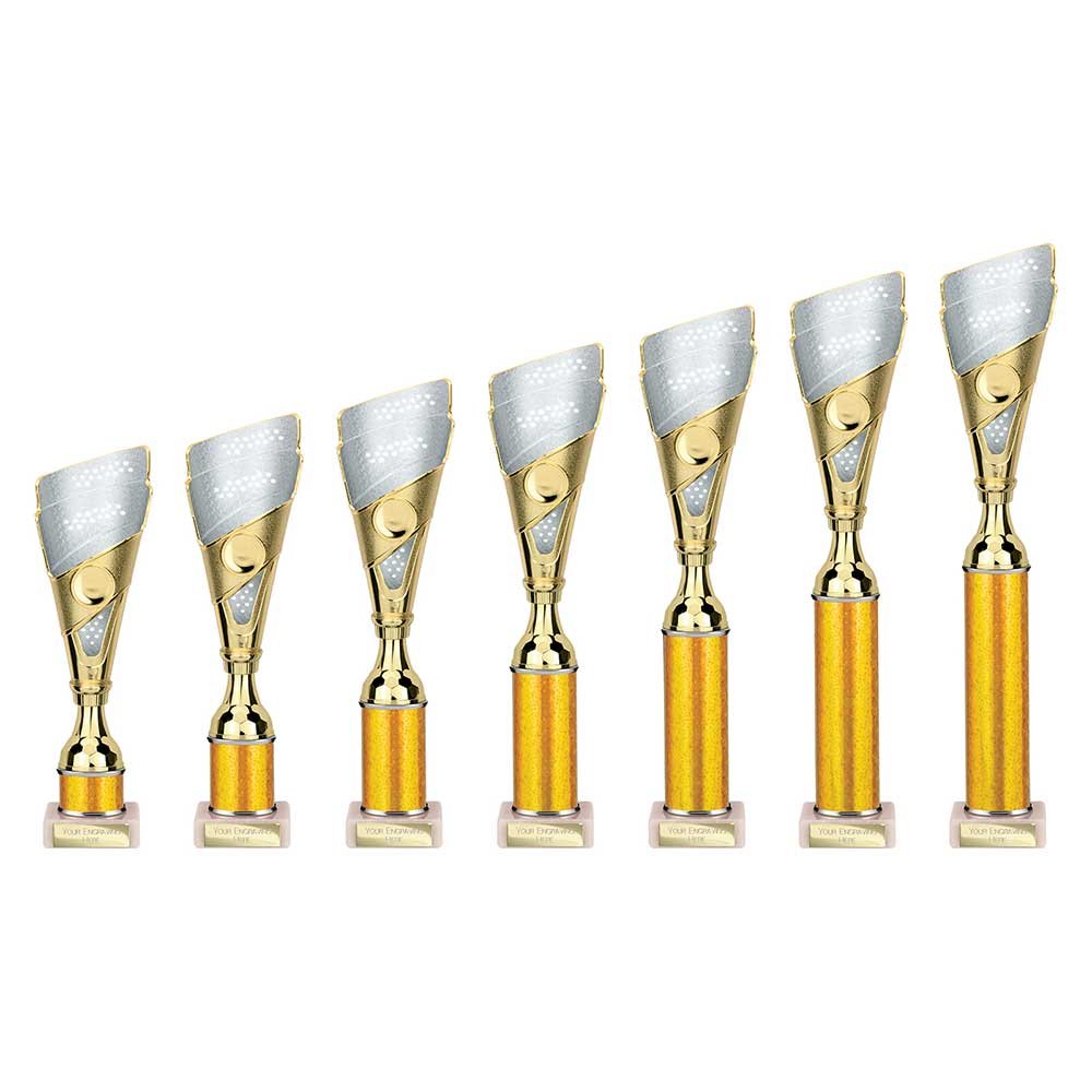 TR25589.jpg Predator Multisport Tube Trophy Gold & Silver - Image 1