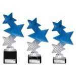 Trinity Star Multisport Plastic Trophy Blue & Silver