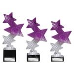 Trinity Star Multisport Plastic Trophy Purple & Silver