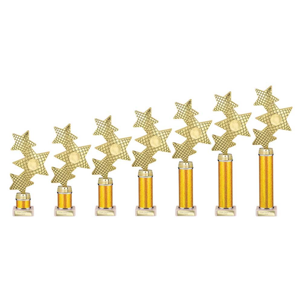 TR25597.jpg Trinity Star Multisport Tube Trophy Gold - Image 1