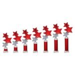 Trinity Star Multisport Tube Trophy Red & Silver