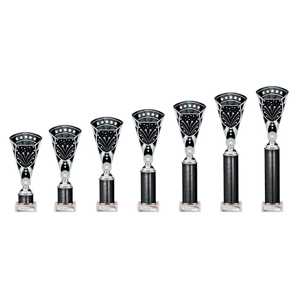TR25637.jpg Cobra Star Multisport Tube Trophy Silver & Black - Image 1