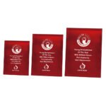 Ruby Red Mirrored Plaque