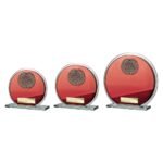 Seismic Multisport Circle Plaque Red & Silver