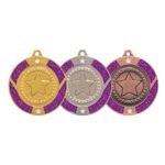 Glitter Star Medal Purple