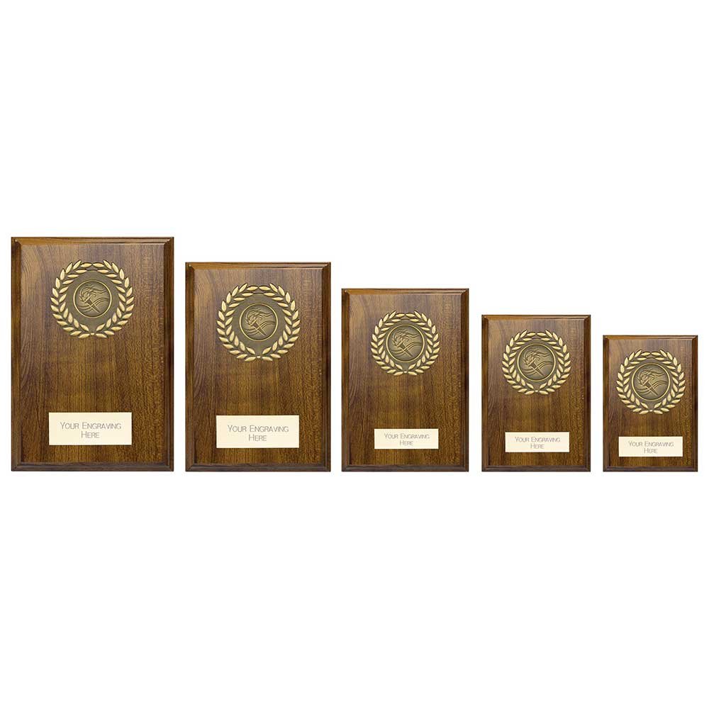 PL24581.jpg Reward Wreath Plaque Walnut - Image 1