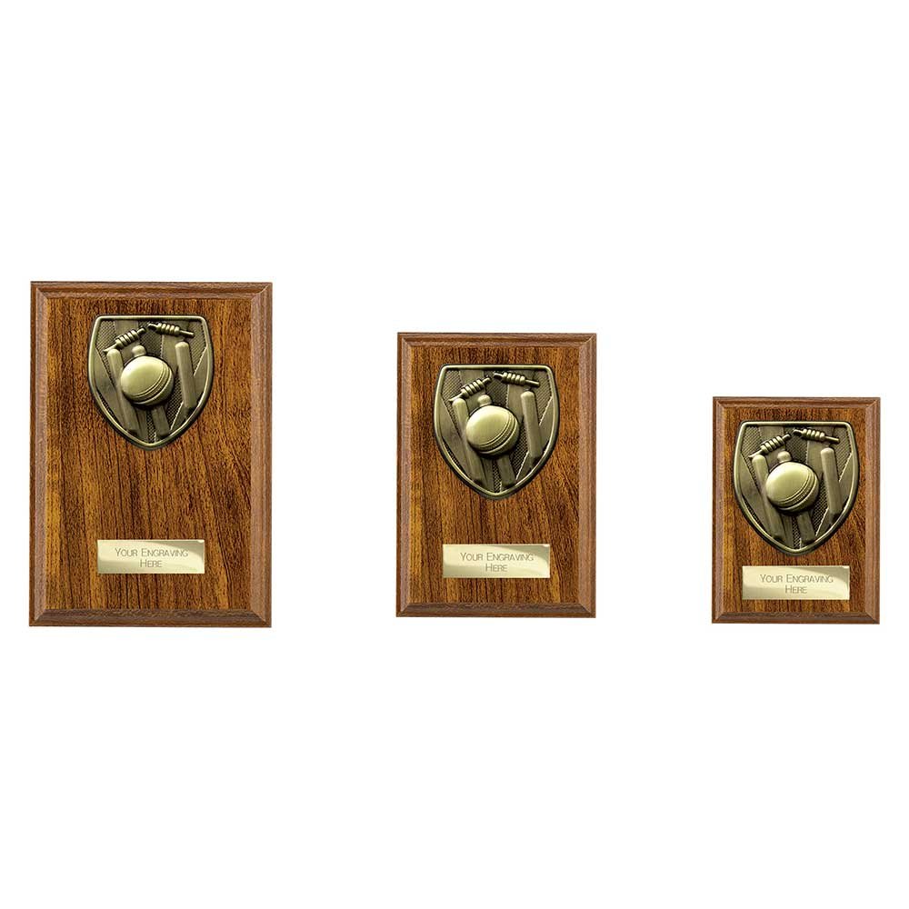 PN24209.jpg Cobra Plaque Cricket Award Walnut - Image 1