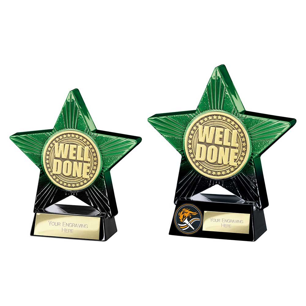 PQ25163.jpg Superstar Well Done Award Green & Black - Image 1