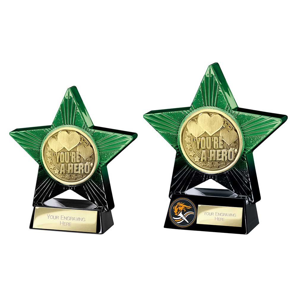 PQ25365.jpg Superstar You're a Hero Award Green & Black - Image 1