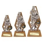 Immense Rugby Award Antique Gold & Silver