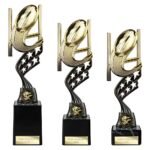 Innov8 Rugby Plastic Trophy Gold & Black