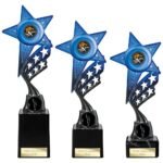 Innov8 Star Plastic Trophy Blue & Black