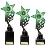 Innov8 Star Plastic Trophy Green & Black