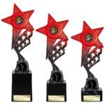 Innov8 Star Plastic Trophy Red & Black