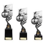 Innov8 Basketball Plastic Trophy Silver & Black