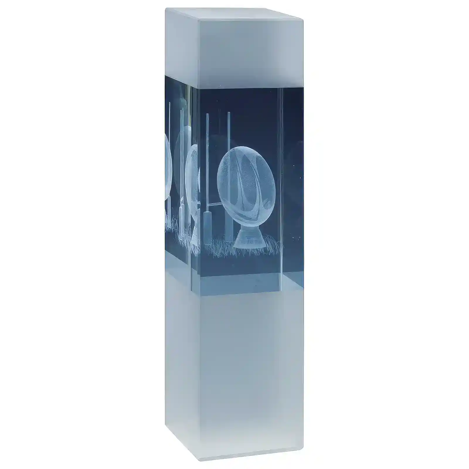 CR24177A.webp Arctic Blast Rugby Crystal Award 190mm (50mm Width) - Image 1