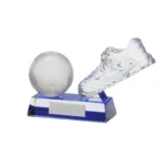 Legacy Football Boot & Ball Crystal Award100mm  (40mm Width)