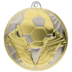 Premiership Football Boot & Ball Medal Gold & Silver 60mm