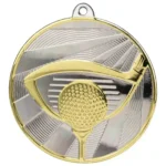Premiership Golf Medal Gold & Silver 60mm