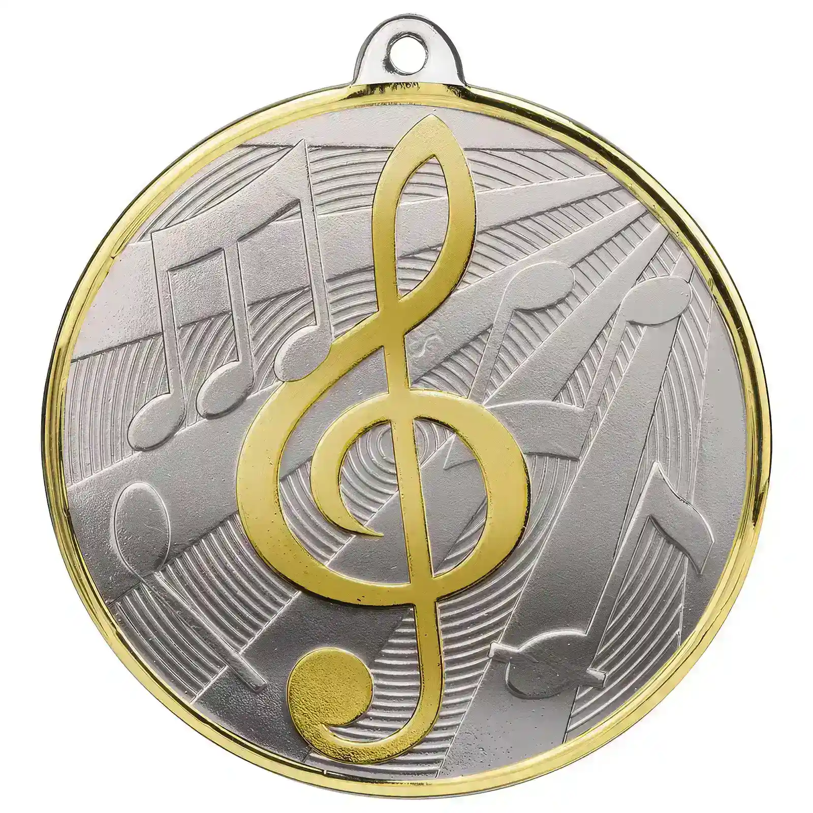 MM24274A.webp Premiership Music Medal Gold & Silver 60mm - Image 1