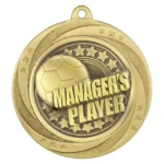 Superstar Managers Player Medal Gold 60mm