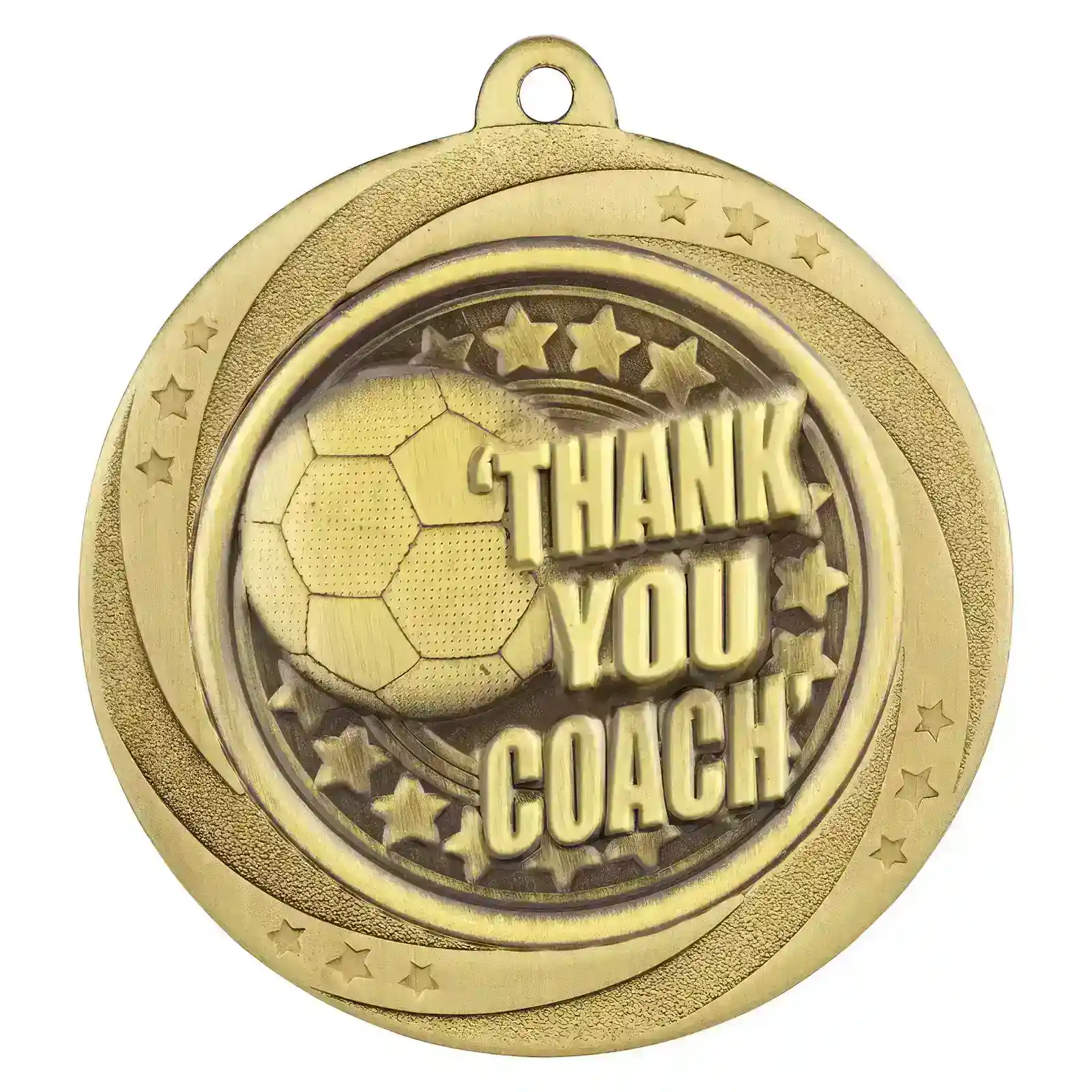 MM25059G.webp Superstar Thank you Coach Medal Gold 60mm - Image 1