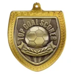 Cobra Football Top Goal Scorer Shield Medal Gold 75mm